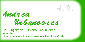 andrea urbanovics business card